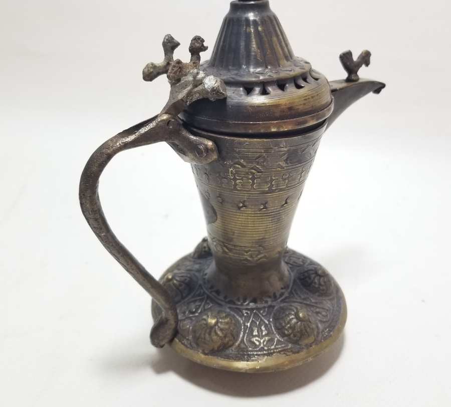 ALTI DAMGALI BRONZ DÖKÜM KAHVEDAN - MIRRA