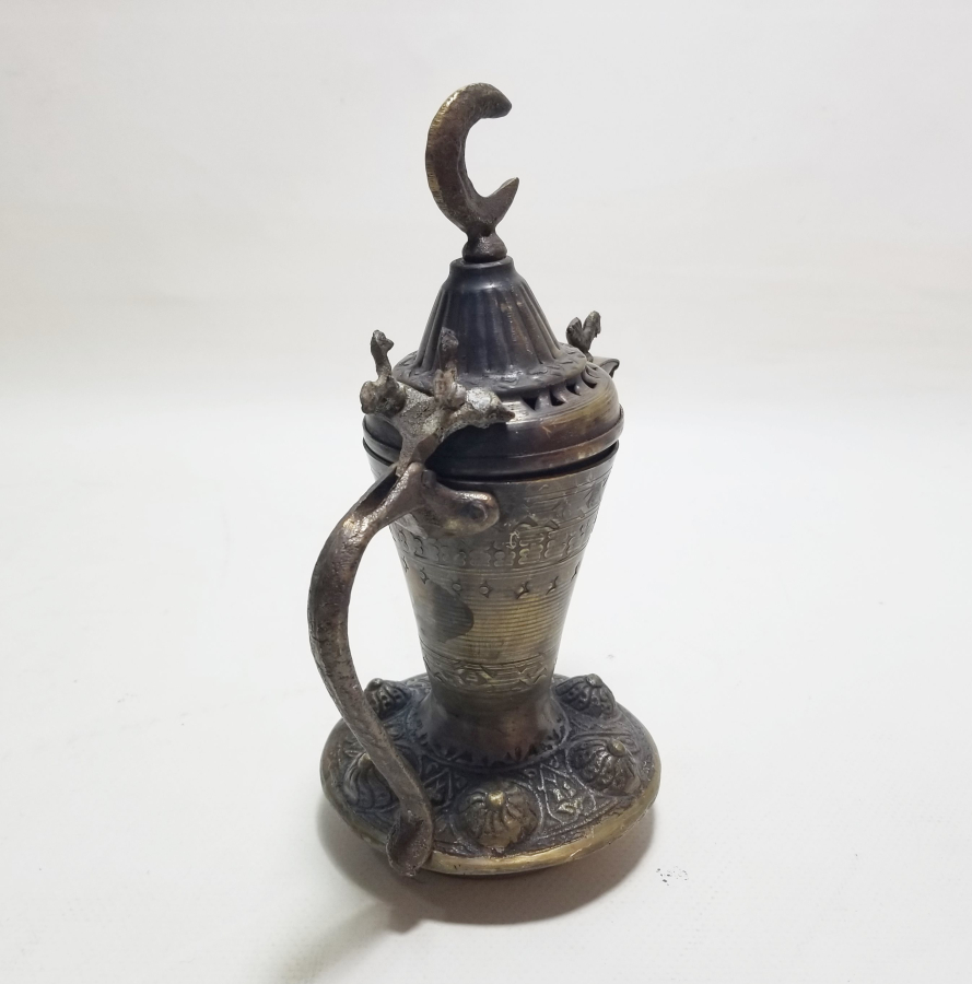 ALTI DAMGALI BRONZ DÖKÜM KAHVEDAN - MIRRA