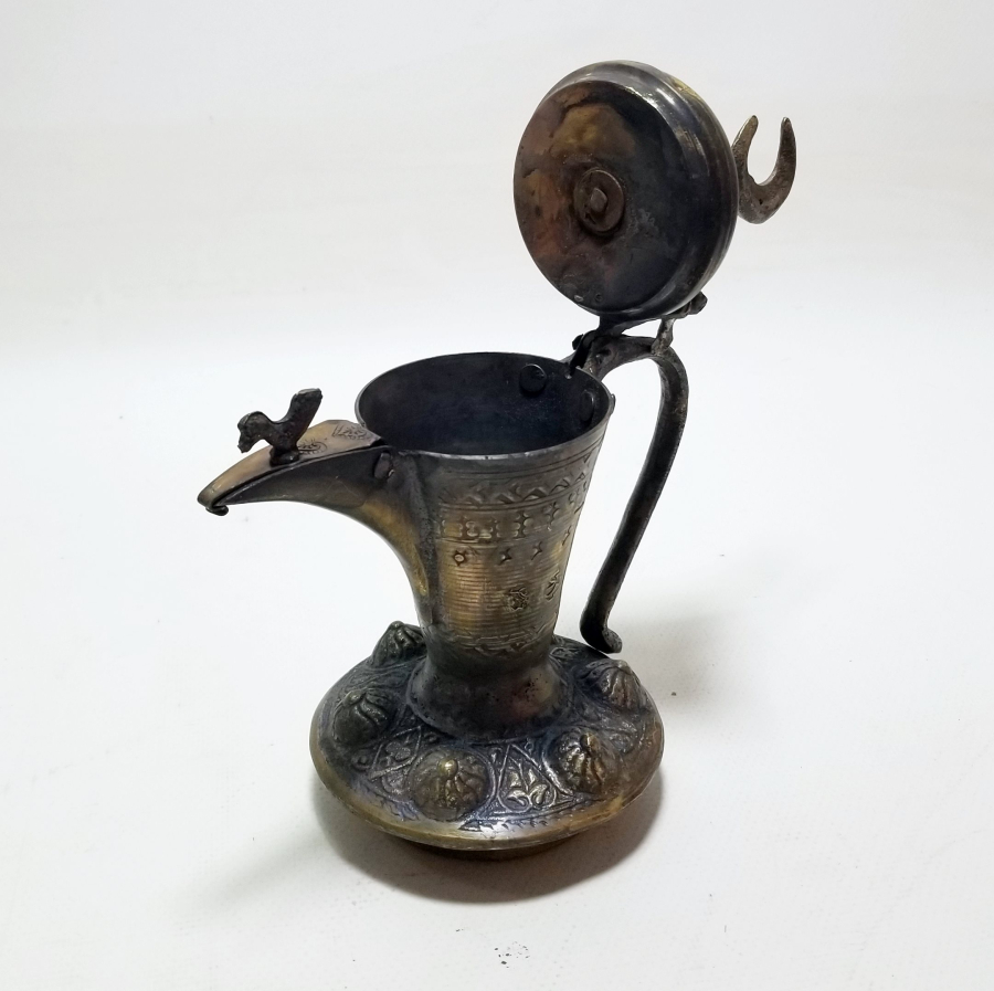 ALTI DAMGALI BRONZ DÖKÜM KAHVEDAN - MIRRA