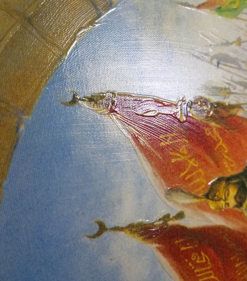 FATİH SULTAN MEHMED HAN'IN İSTANBUL'A GİRİŞİ KONULU TUVAL ÜZERİ YAĞLI BOYA TABLO