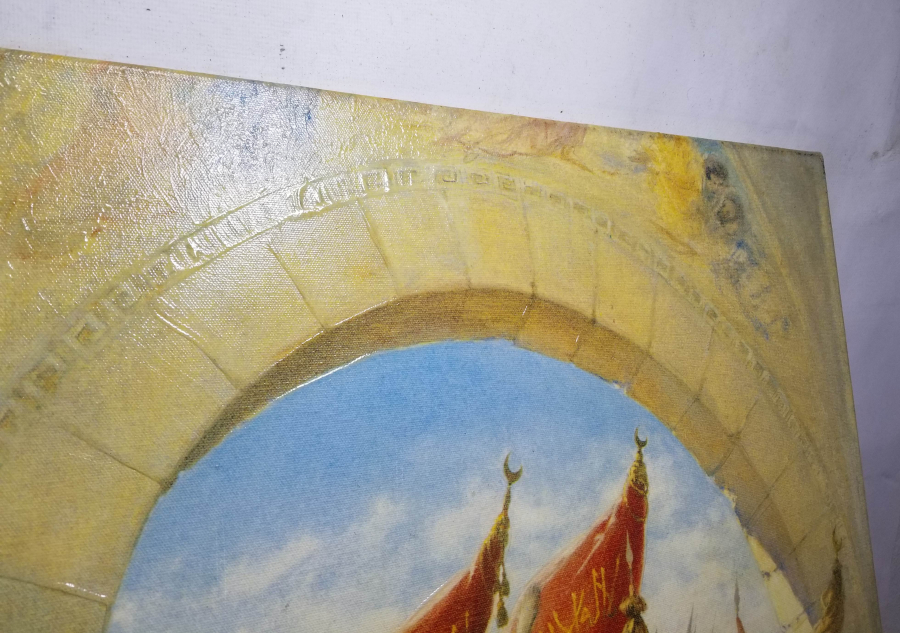 FATİH SULTAN MEHMED HAN'IN İSTANBUL'A GİRİŞİ KONULU TUVAL ÜZERİ YAĞLI BOYA TABLO