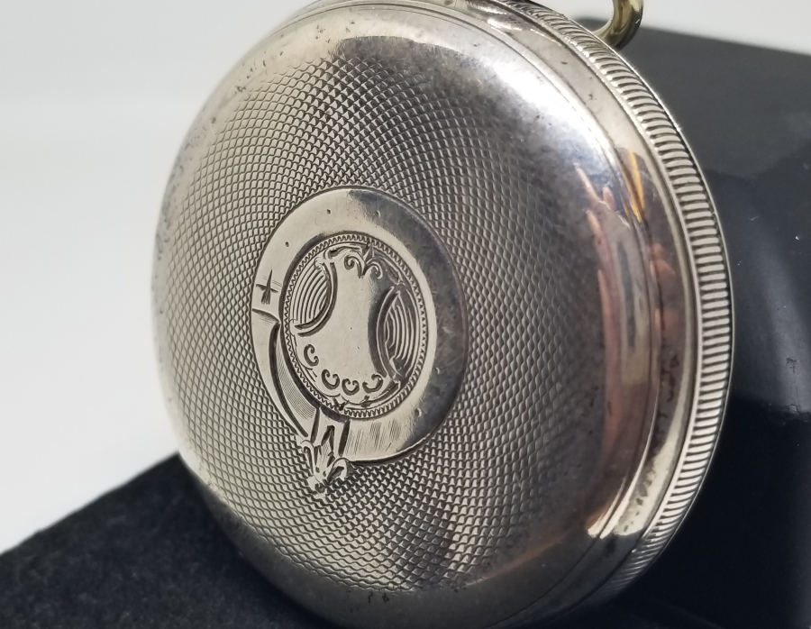 EL BOYAMA KADRANLI GÜMÜŞ KASA İNGİLİZ CEP SAATİ