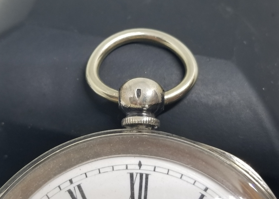 EL BOYAMA KADRANLI GÜMÜŞ KASA İNGİLİZ CEP SAATİ