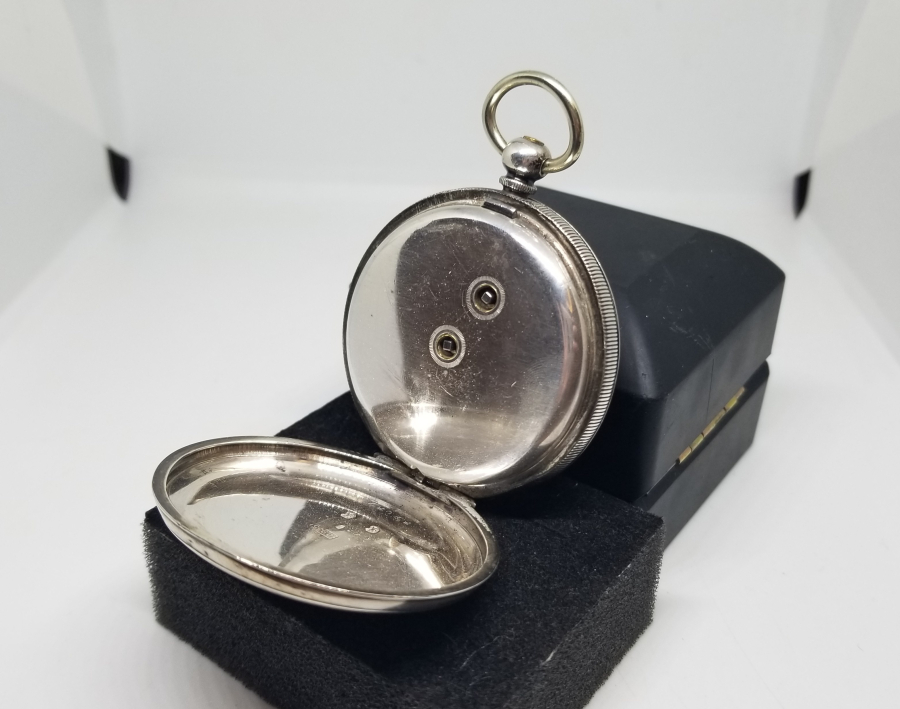 EL BOYAMA KADRANLI GÜMÜŞ KASA İNGİLİZ CEP SAATİ