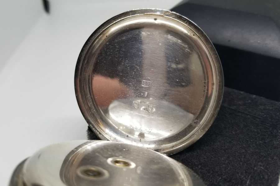 EL BOYAMA KADRANLI GÜMÜŞ KASA İNGİLİZ CEP SAATİ