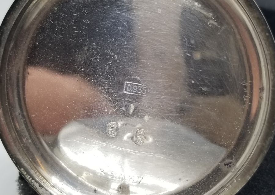 EL BOYAMA KADRANLI GÜMÜŞ KASA İNGİLİZ CEP SAATİ