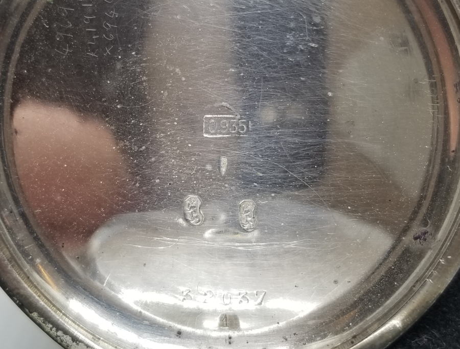 EL BOYAMA KADRANLI GÜMÜŞ KASA İNGİLİZ CEP SAATİ