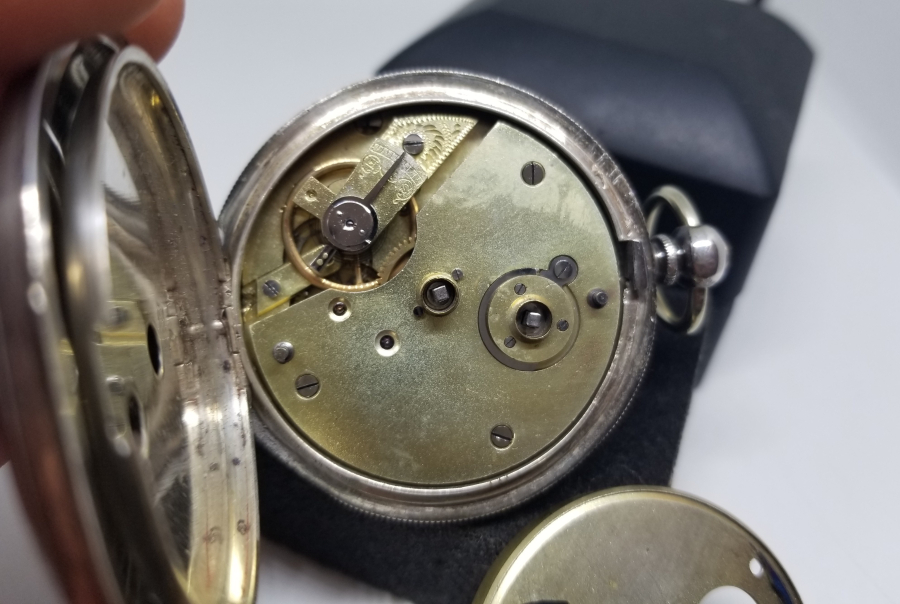 EL BOYAMA KADRANLI GÜMÜŞ KASA İNGİLİZ CEP SAATİ