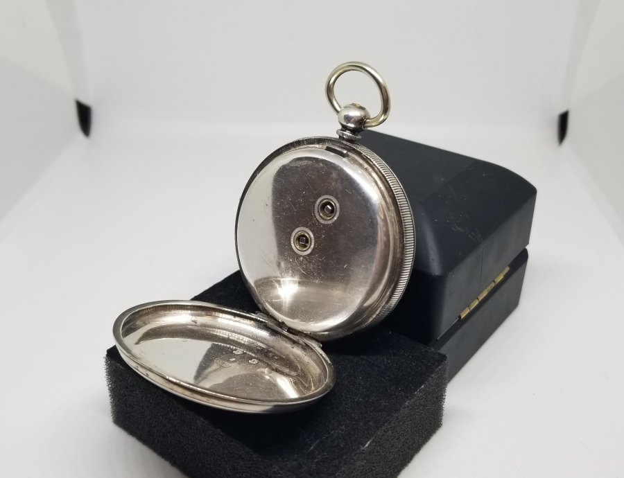 EL BOYAMA KADRANLI GÜMÜŞ KASA İNGİLİZ CEP SAATİ