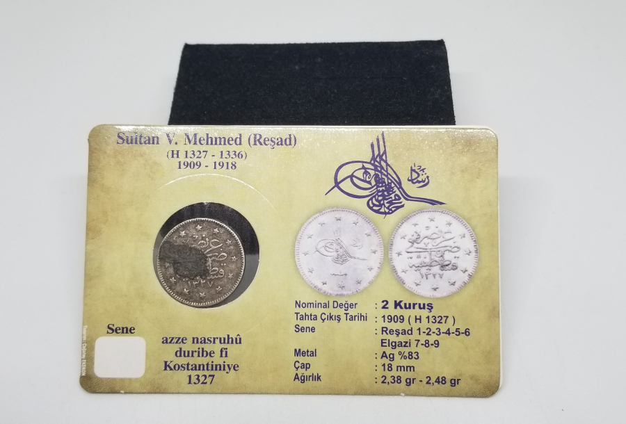 SULTAN MEHMET REŞAT HAN DÖNEMİ GÜMÜŞ 2 KURUŞ MECİDİYE