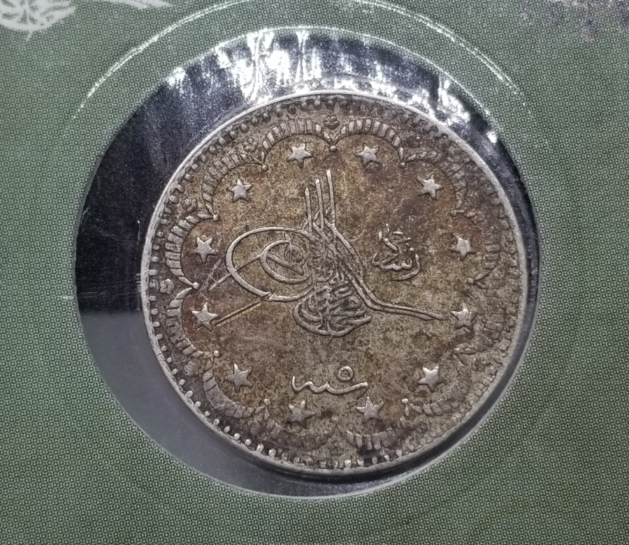 SULTAN MEHMET REŞAT HAN DÖNEMİ GÜMÜŞ 5 KURUŞ MECİDİYE