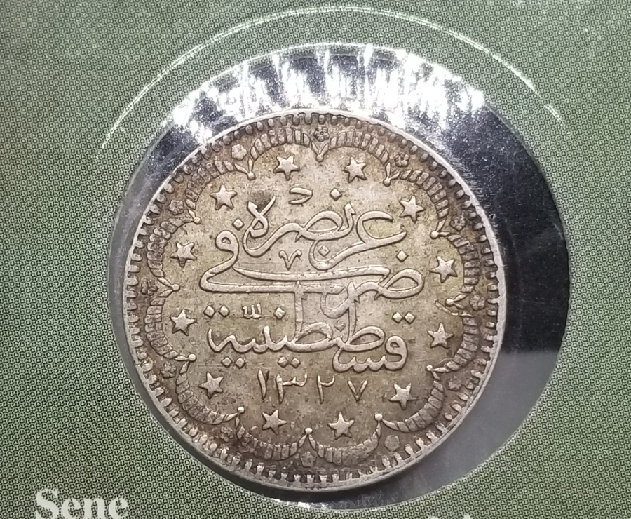 SULTAN MEHMET REŞAT HAN DÖNEMİ GÜMÜŞ 5 KURUŞ MECİDİYE