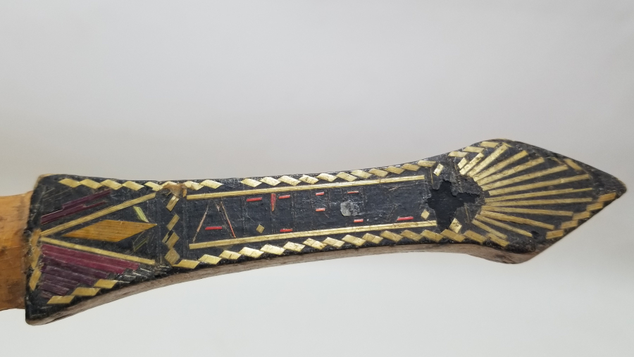 ÜZERİ RUMCA YAZILI OSMANLI DÖNEMİ AHŞAP ZARF AÇACAĞI