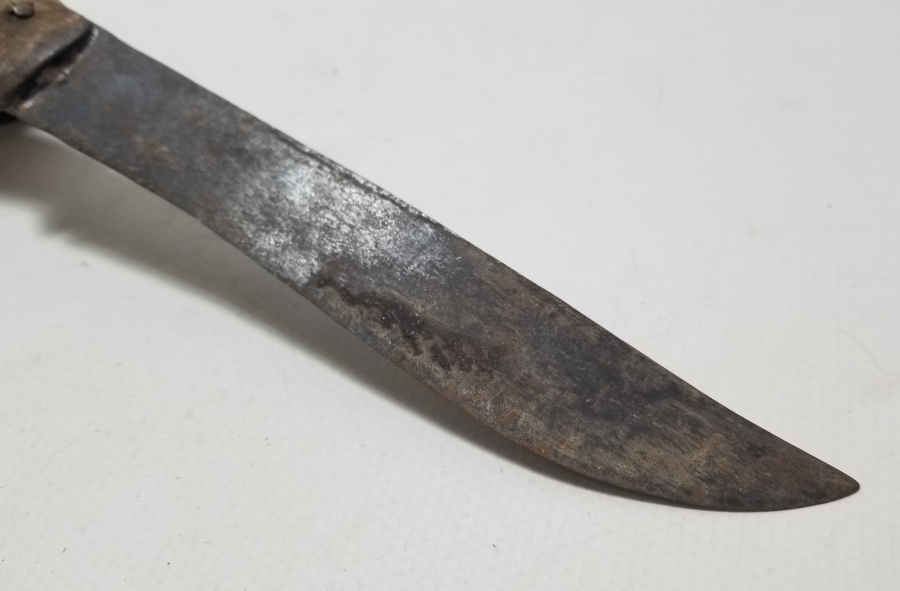 ÜZERİ USTA DAMGALI VE BOYNUZ SAPLI NADİR BALKAN KUŞAK KAMASI