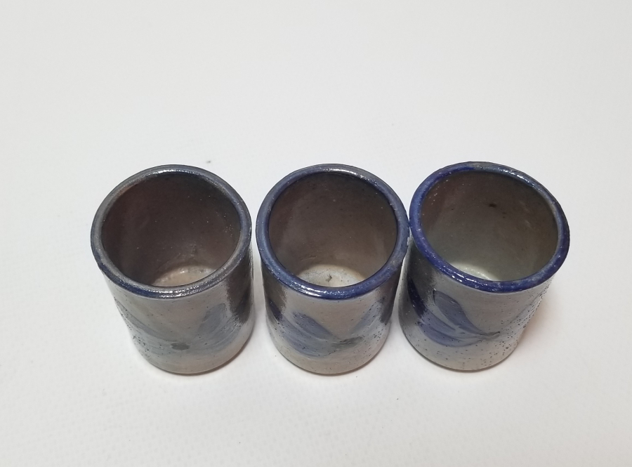 EL BOYAMA ANTİKA SERAMİK SHOT BARDAĞI LOTU