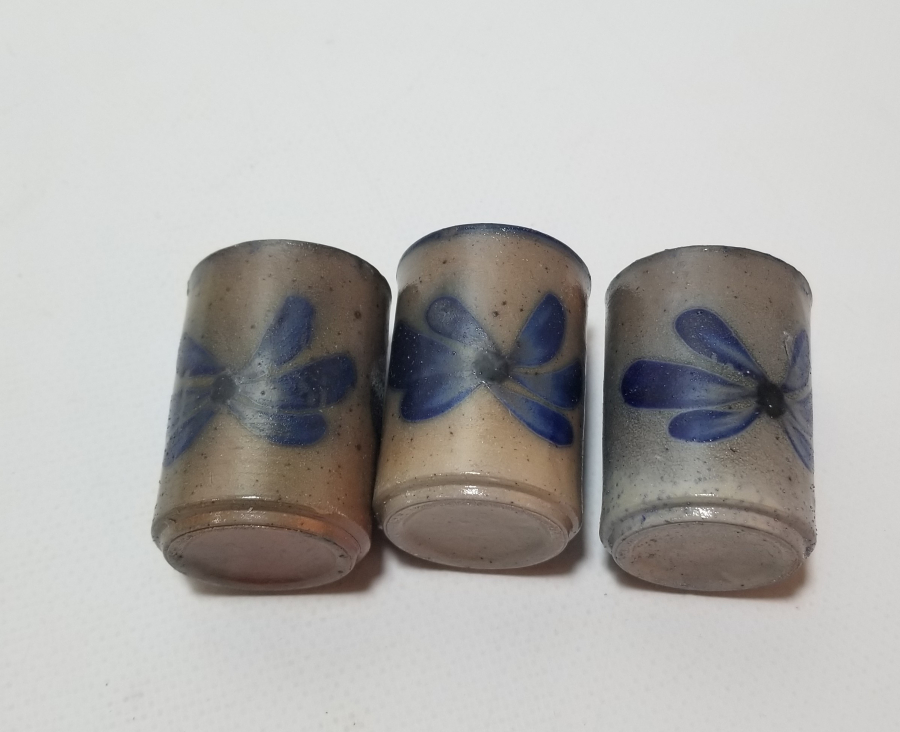 EL BOYAMA ANTİKA SERAMİK SHOT BARDAĞI LOTU