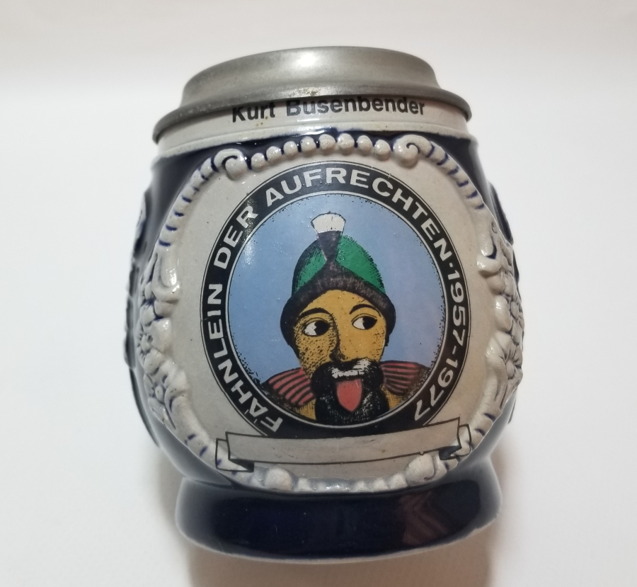 ANTİKA KAPAKLI PORSELEN TANKART - BİRA BARDAĞI