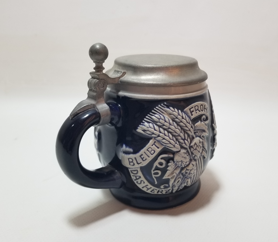 ANTİKA KAPAKLI PORSELEN TANKART - BİRA BARDAĞI