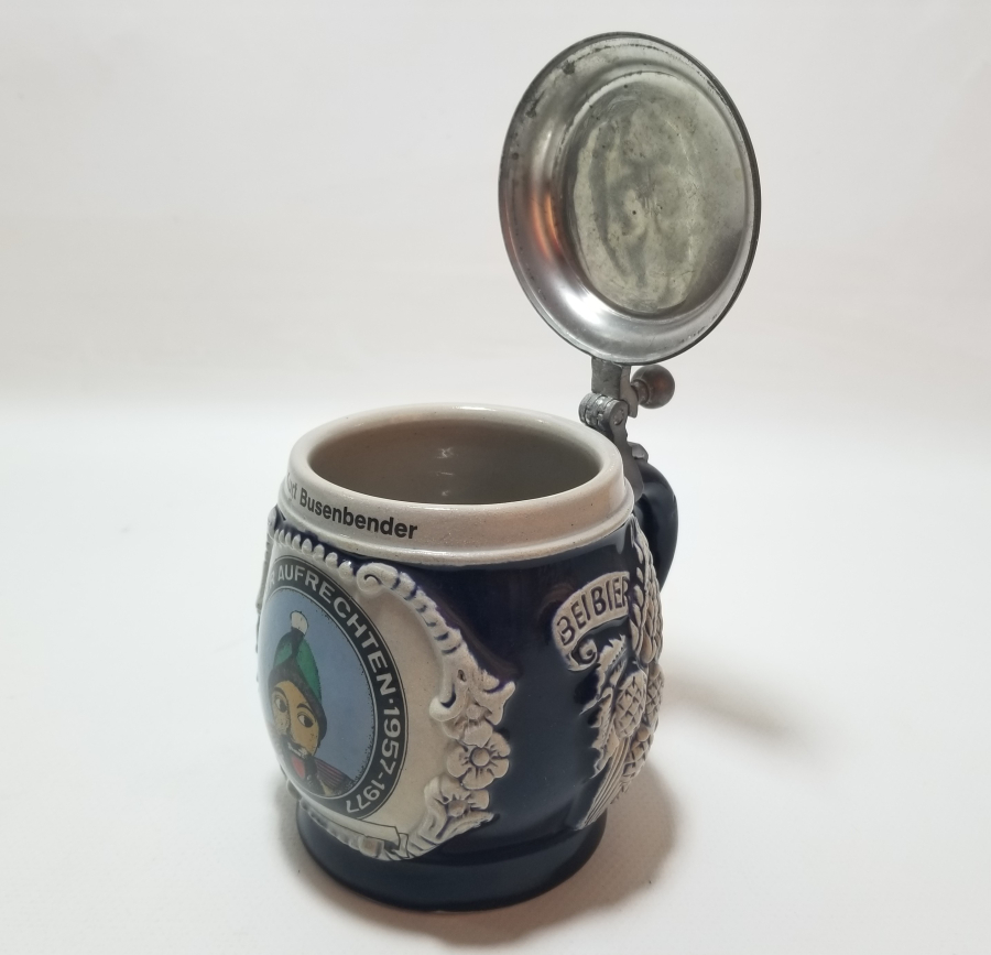 ANTİKA KAPAKLI PORSELEN TANKART - BİRA BARDAĞI