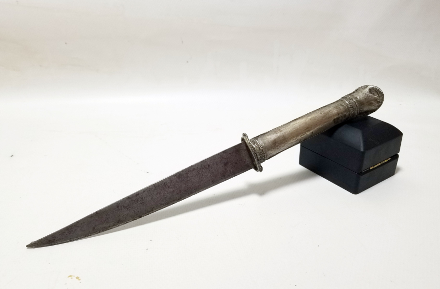 GÜMÜŞ SAPLI OSMANLI DÖNEMİ ÇERKES İŞİ KUŞAK KAMASI