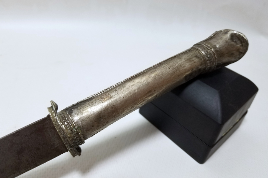 GÜMÜŞ SAPLI OSMANLI DÖNEMİ ÇERKES İŞİ KUŞAK KAMASI