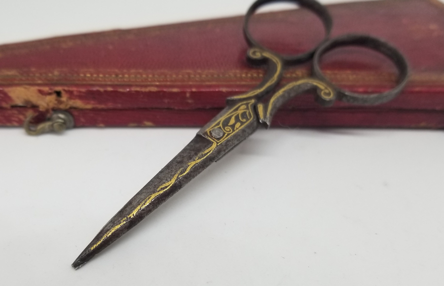 ORİJİNAL KUTUSUNDA OSMANLI DÖENMİ NADİR TİPTE HATTAT MAKASI