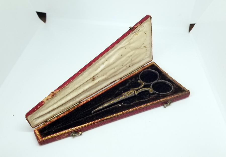 ORİJİNAL KUTUSUNDA OSMANLI DÖENMİ NADİR TİPTE HATTAT MAKASI