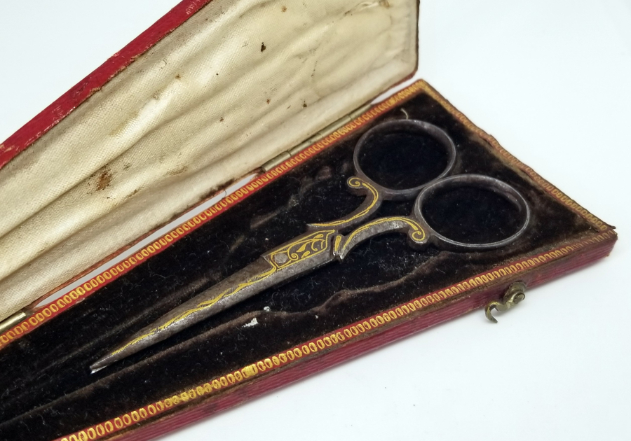 ORİJİNAL KUTUSUNDA OSMANLI DÖENMİ NADİR TİPTE HATTAT MAKASI