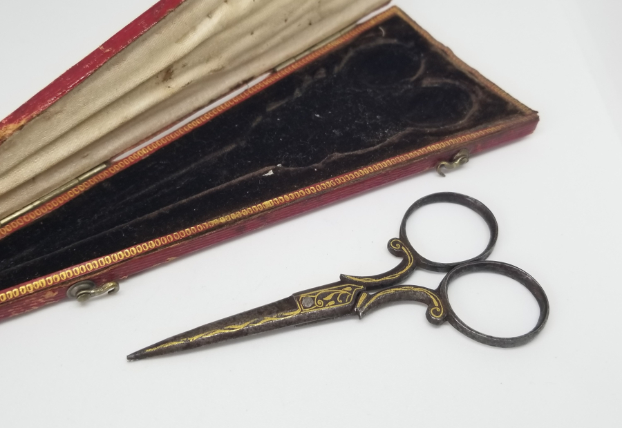 ORİJİNAL KUTUSUNDA OSMANLI DÖENMİ NADİR TİPTE HATTAT MAKASI