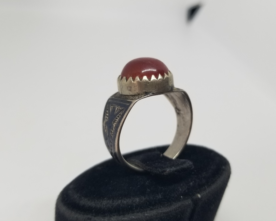 OSMANLI DÖNEMİ AKİK TAŞLI GÜMÜŞ YÜZÜK