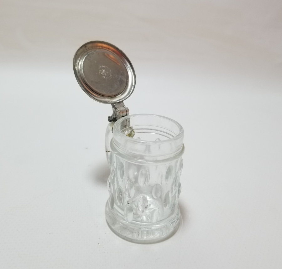 KAPAKLI ANTİKA CAM TANKART - BİRA BARDAĞI