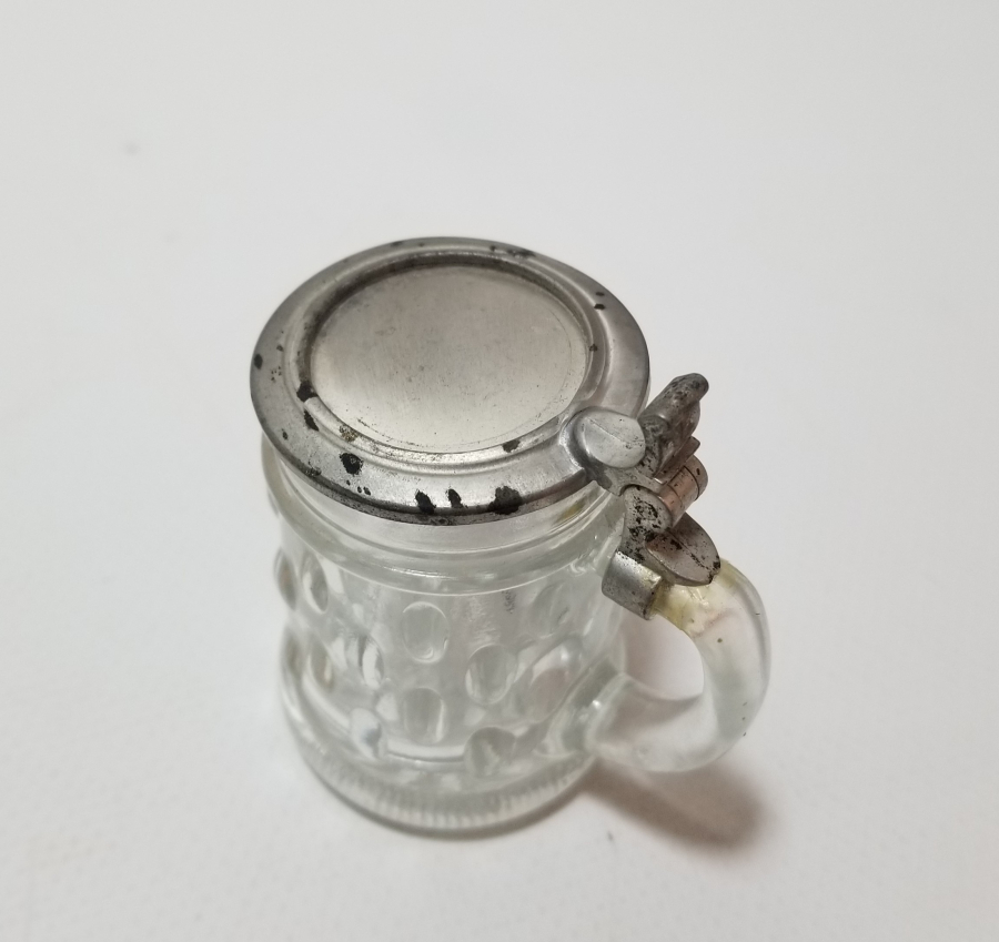 KAPAKLI ANTİKA CAM TANKART - BİRA BARDAĞI