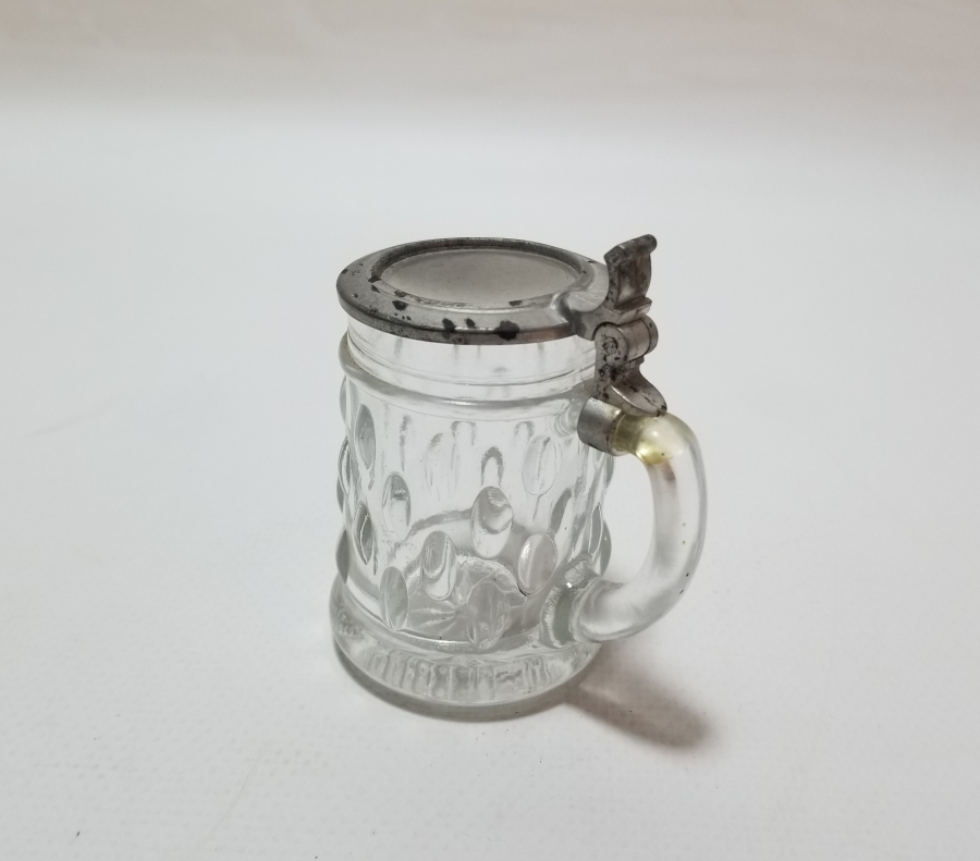 KAPAKLI ANTİKA CAM TANKART - BİRA BARDAĞI