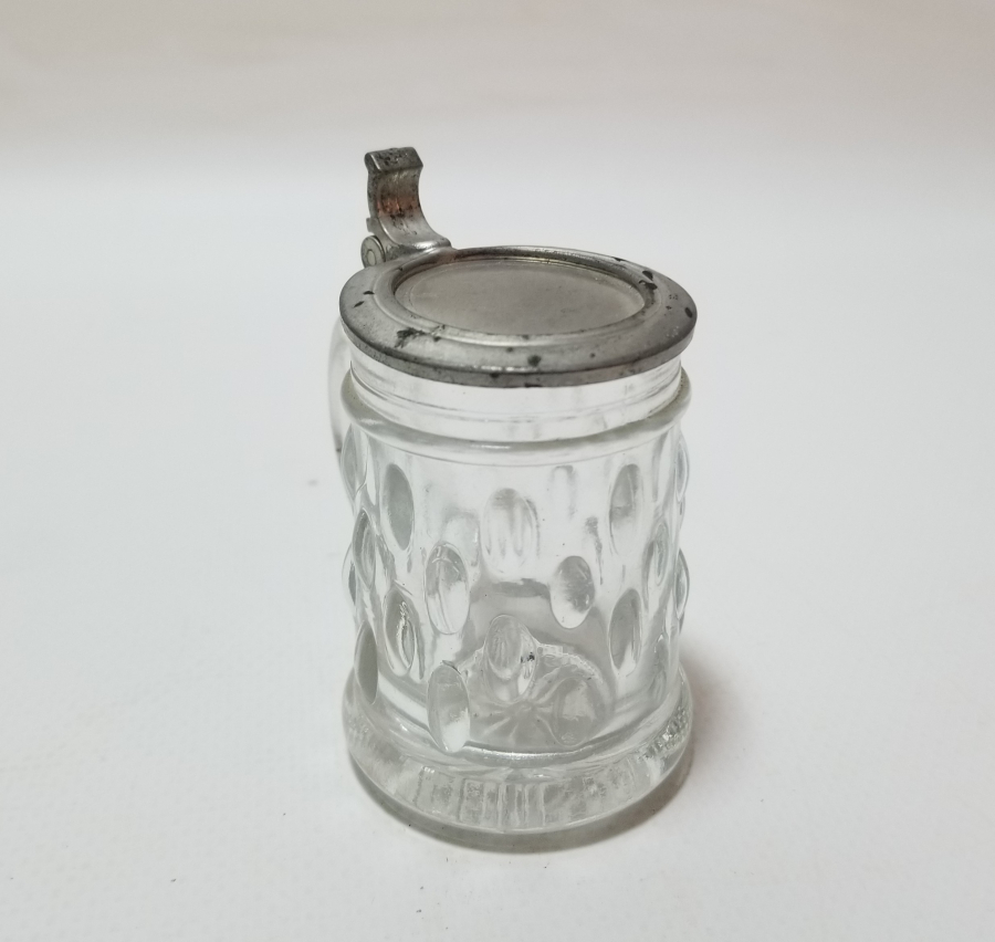 KAPAKLI ANTİKA CAM TANKART - BİRA BARDAĞI