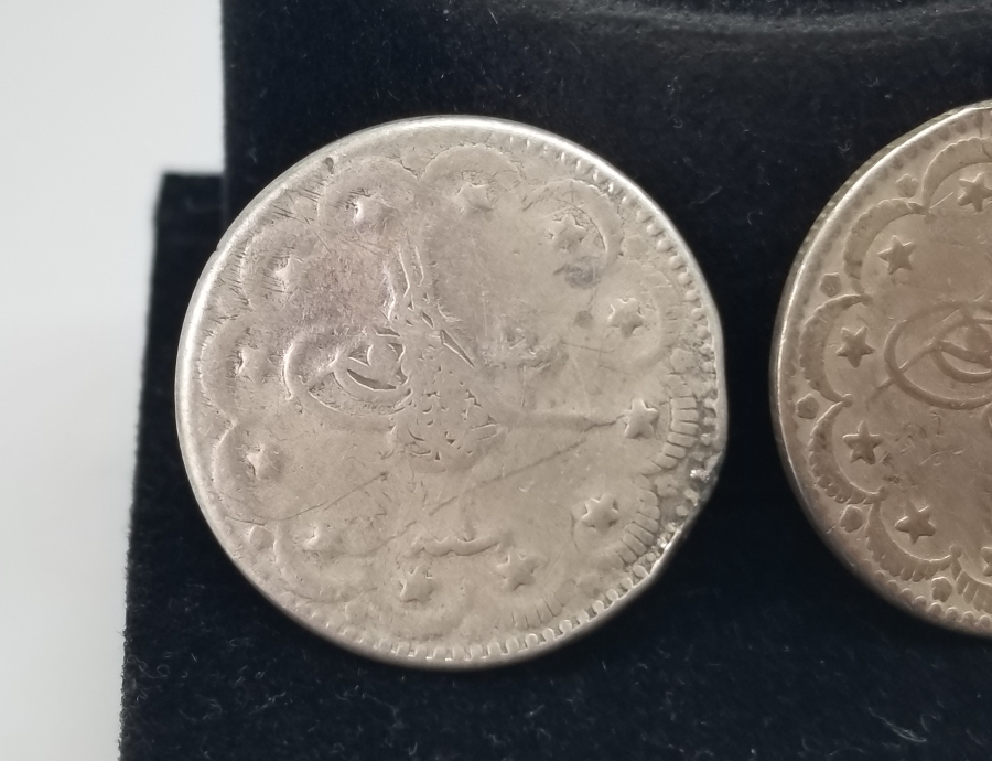 SULTAN MEHMET REŞAT HAN DÖNEMİ 2 ADET GÜMÜŞ 5 KURUŞ MECİDİYE