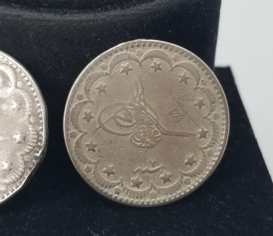 SULTAN MEHMET REŞAT HAN DÖNEMİ 2 ADET GÜMÜŞ 5 KURUŞ MECİDİYE