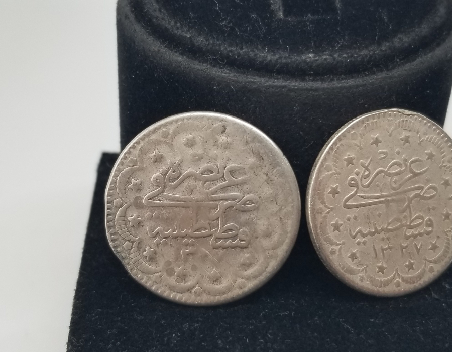 SULTAN MEHMET REŞAT HAN DÖNEMİ 2 ADET GÜMÜŞ 5 KURUŞ MECİDİYE