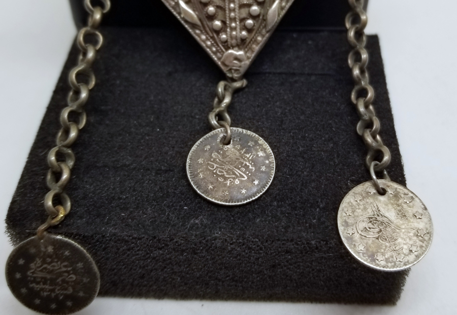 NADİR TİPTE OSMANLI DÖNEMİ TELKARİ İŞÇİLİKLİ GÜMÜŞ HAMAYIL