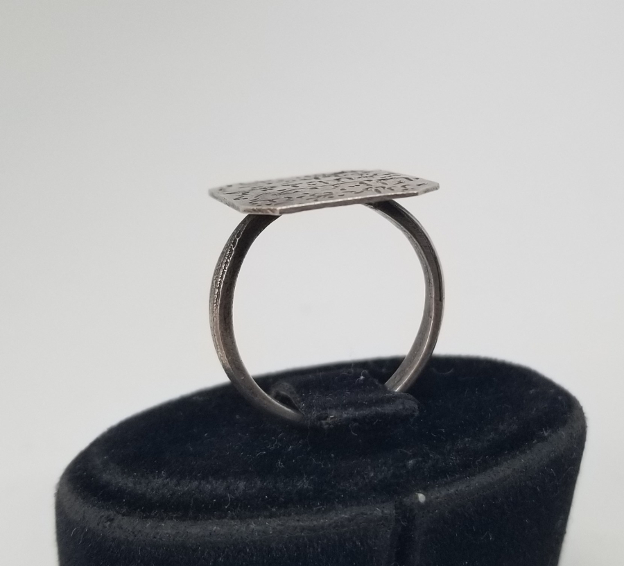 EL YAPIMI ANTİKA GÜMÜŞ TILSIM YÜZÜK