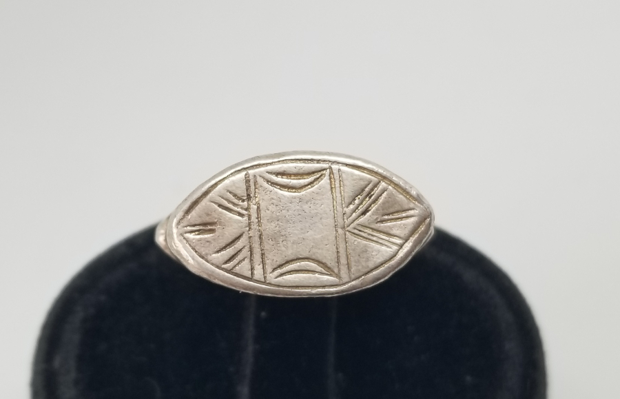 ÜZERİ KALEM İŞÇİLİKLİ OSMANLI DÖNEMİ GÜMÜŞ YÜZÜK