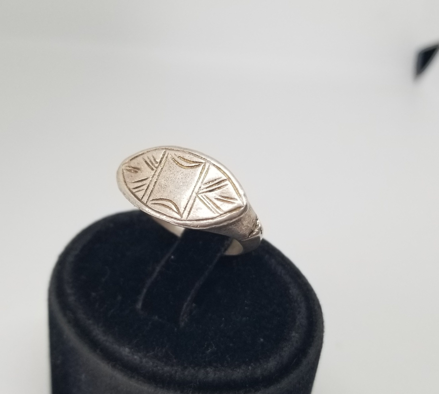 ÜZERİ KALEM İŞÇİLİKLİ OSMANLI DÖNEMİ GÜMÜŞ YÜZÜK