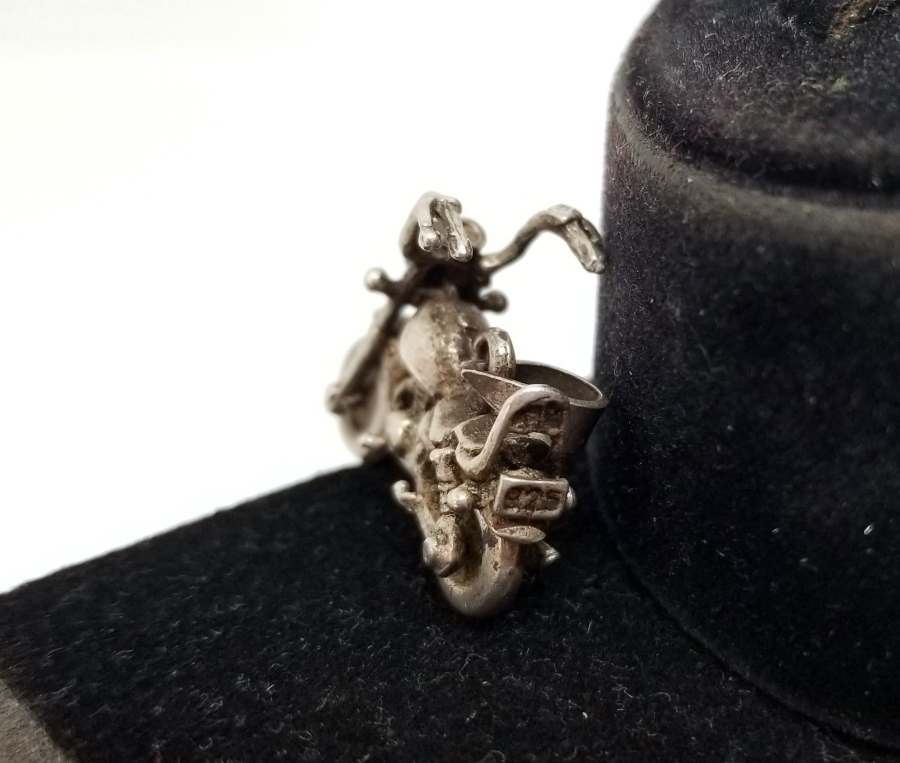 ÖZEL YAPIM HARLEY DAVIDSON FORMLU GÜMÜŞ KOLYE UCU