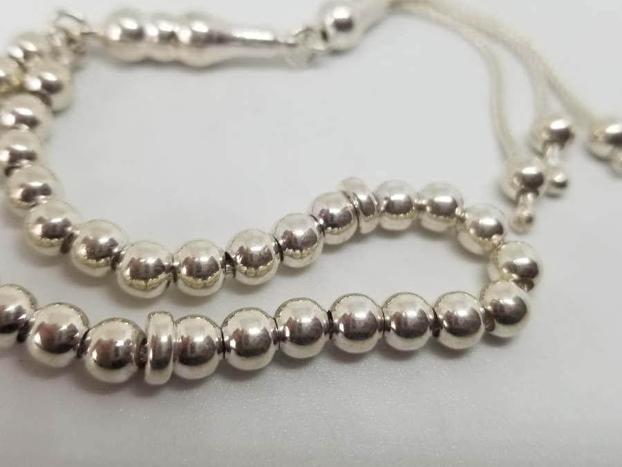 YUVARLAK FORMLU GÜMÜŞ TESPİH