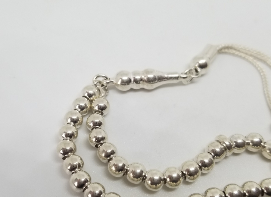 YUVARLAK FORMLU GÜMÜŞ TESPİH