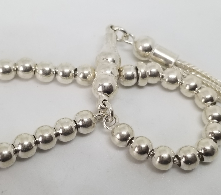 YUVARLAK FORMLU GÜMÜŞ TESPİH