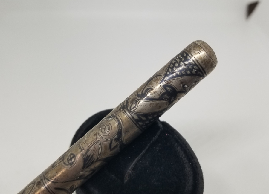 OSMANLI DÖNEMİ SAVATLI GÜMÜŞ SİGARA AĞIZLIĞI