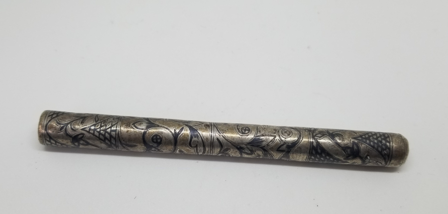 OSMANLI DÖNEMİ SAVATLI GÜMÜŞ SİGARA AĞIZLIĞI