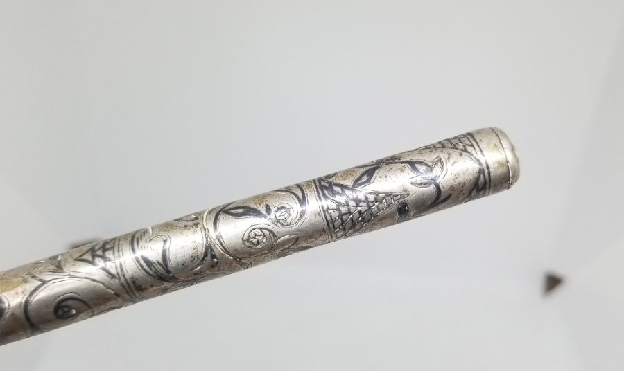 OSMANLI DÖNEMİ SAVATLI GÜMÜŞ SİGARA AĞIZLIĞI