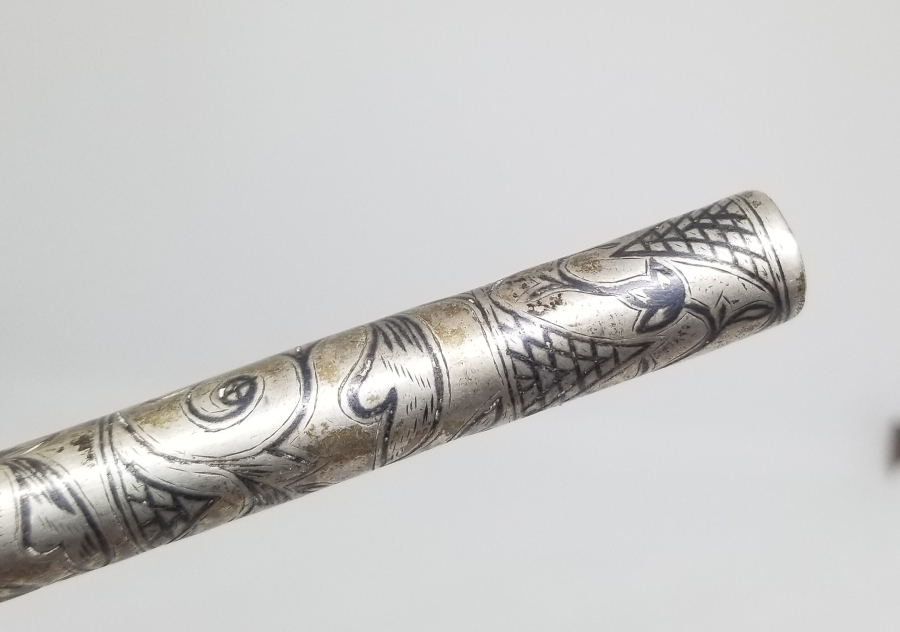 OSMANLI DÖNEMİ SAVATLI GÜMÜŞ SİGARA AĞIZLIĞI