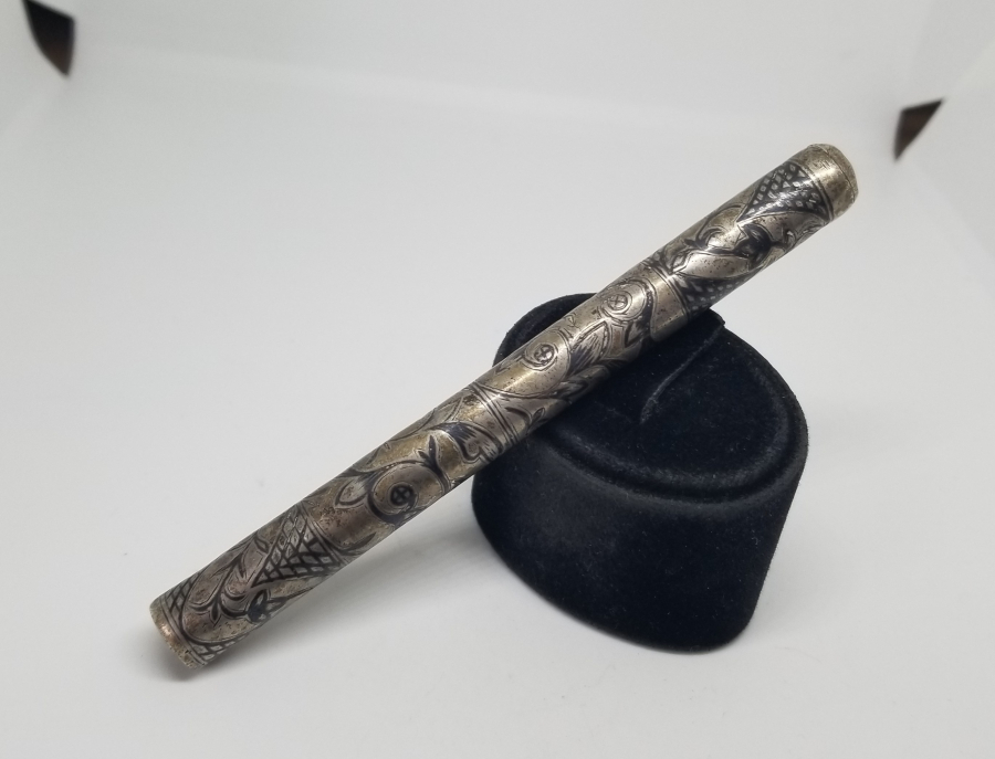 OSMANLI DÖNEMİ SAVATLI GÜMÜŞ SİGARA AĞIZLIĞI